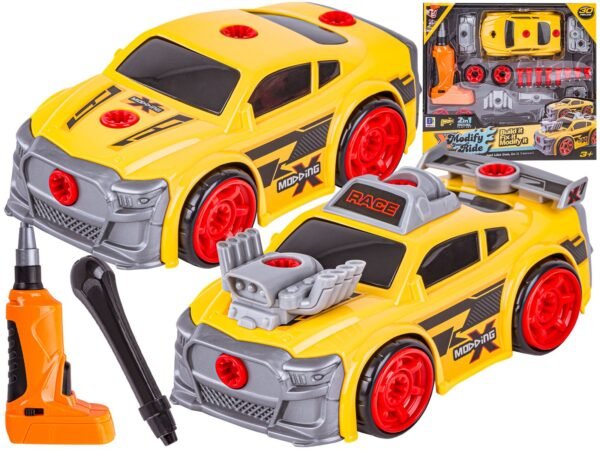 Sportowy Samochód do rozkręcania i skręcania 2w1 TUNING + Wkrętarka