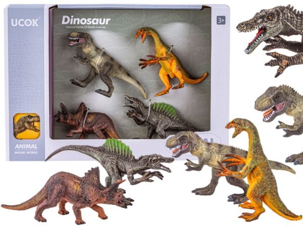 Figurki Dinozaurów Zestaw 4 Figurek DINOZAUR Dinozaury T-rex Tyranozaur